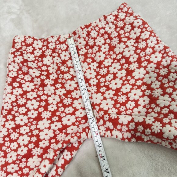 Floral Red & White Bootcut Pants By Forever 21 Size Medium elastic waist women - Picture 4 of 11